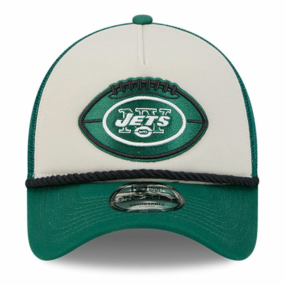New York Jets 2024 Sideline Historic 9FORTY A-Frame Trucker Adjustable Hat | NFL Near me