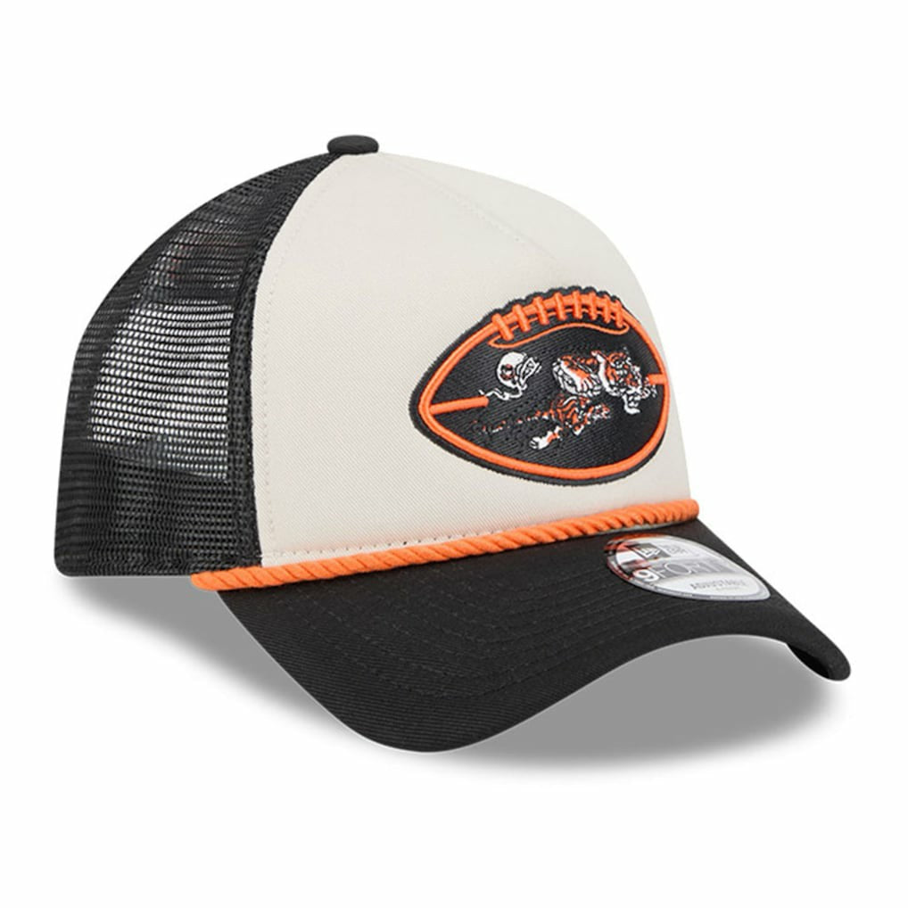 Cincinnati Bengals 2024 Sideline Historic 9FORTY A-Frame Trucker Adjustable Hat | NFL US