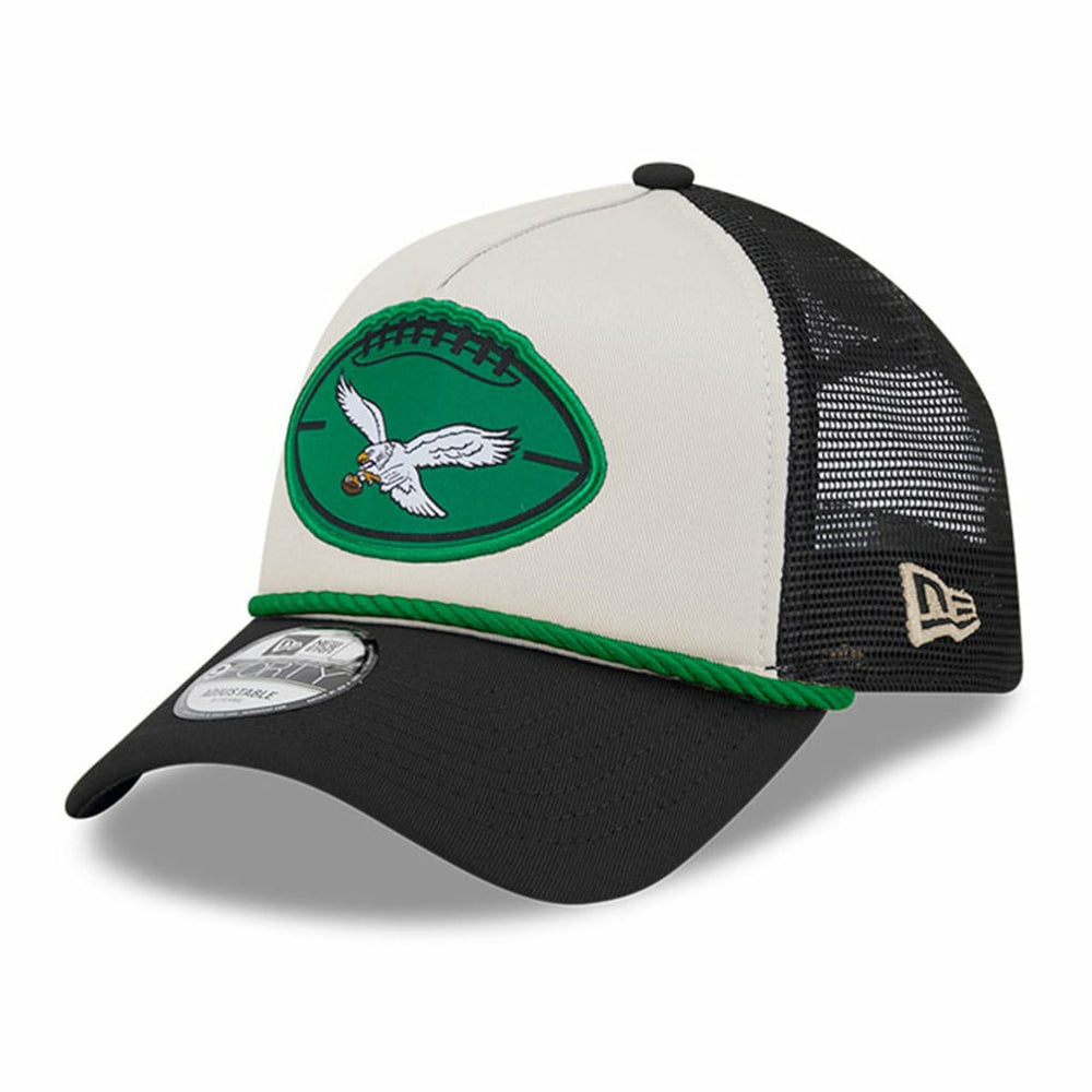 Philadelphia Eagles 2024 Sideline Historic 9FORTY A-Frame Trucker Adjustable Hat | NFL Outlet
