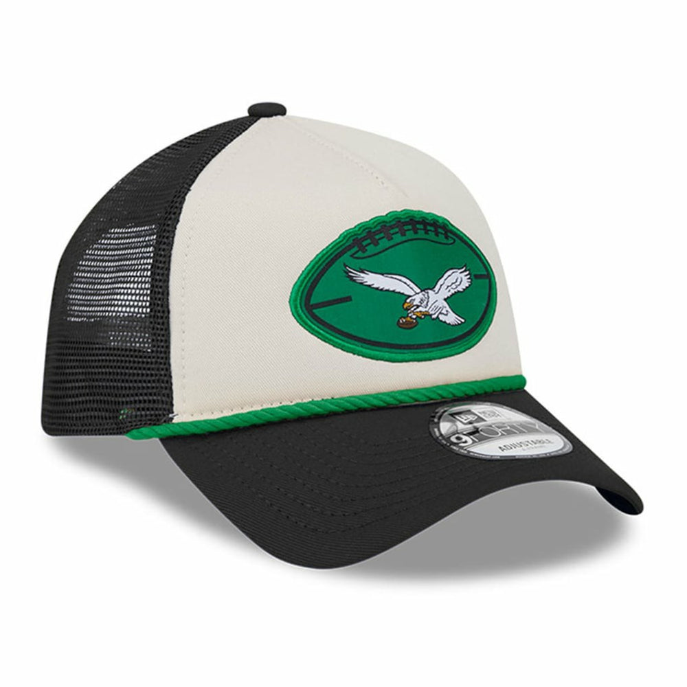 Philadelphia Eagles 2024 Sideline Historic 9FORTY A-Frame Trucker Adjustable Hat | NFL Outlet