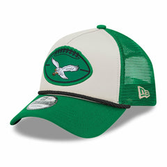 Philadelphia Eagles 2024 Sideline Historic 9FORTY A-Frame Trucker Adjustable Hat | NFL New