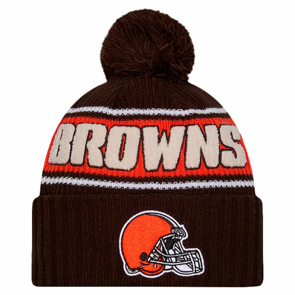 Cleveland Browns 2024 Sideline Cuffed Knit Hat with Pom | NFL New
