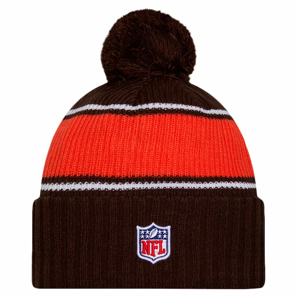 Cleveland Browns 2024 Sideline Cuffed Knit Hat with Pom | NFL New