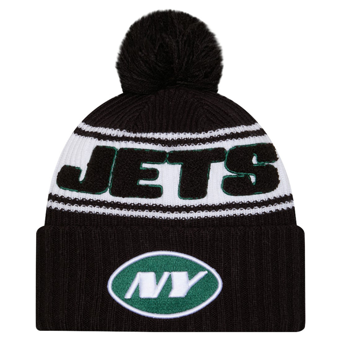 New York Jets 2024 Sideline Cuffed Knit Hat with Pom | NFL New