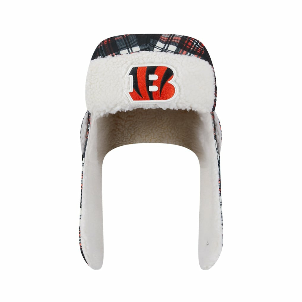 Cincinnati Bengals Sideline Plaid Sherpa Trapper Hat | NFL Near me