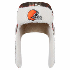 Cleveland Browns Sideline Plaid Sherpa Trapper Hat | NFL Discount