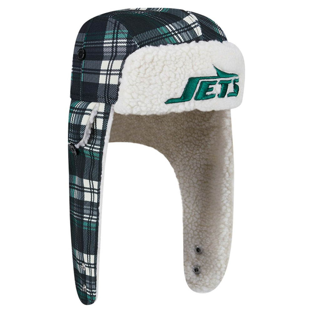 New York Jets Sideline Plaid Sherpa Trapper Hat | NFL Online