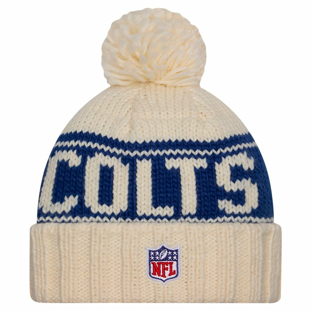 Indianapolis Colts Women's 2024 Sideline Cuffed Knit Hat with Pom | NFL Near me