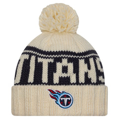 Tennessee Titans Women's 2024 Sideline Cuffed Knit Hat with Pom | NFL US