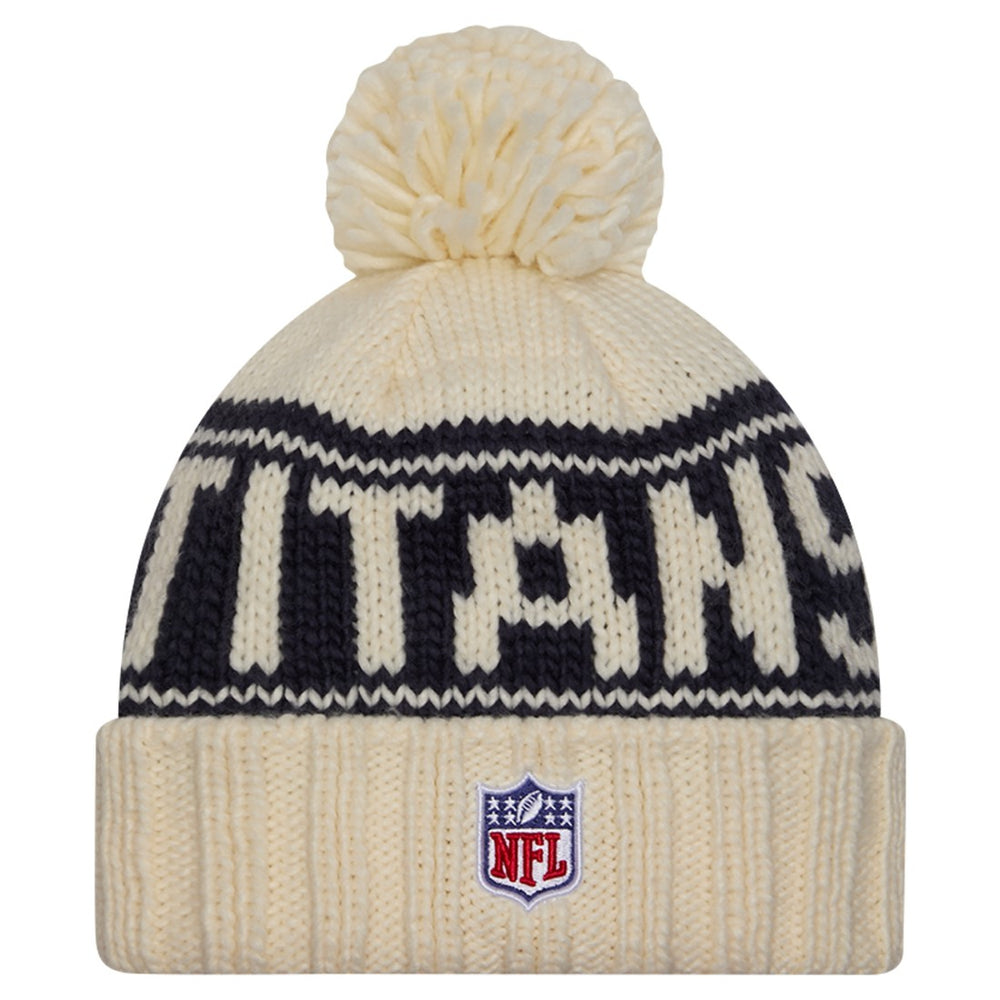 Tennessee Titans Women's 2024 Sideline Cuffed Knit Hat with Pom | NFL US