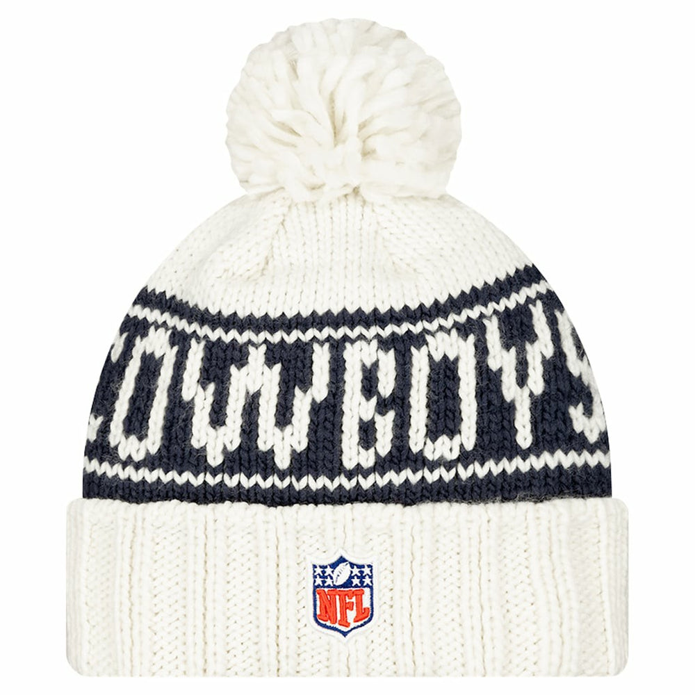 Dallas Cowboys Women's 2024 Sideline Cuffed Knit Hat with Pom | NFL Hot