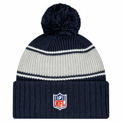 Dallas Cowboys Youth 2024/25 Sideline Cuffed Knit Hat with Pom | NFL Outlet