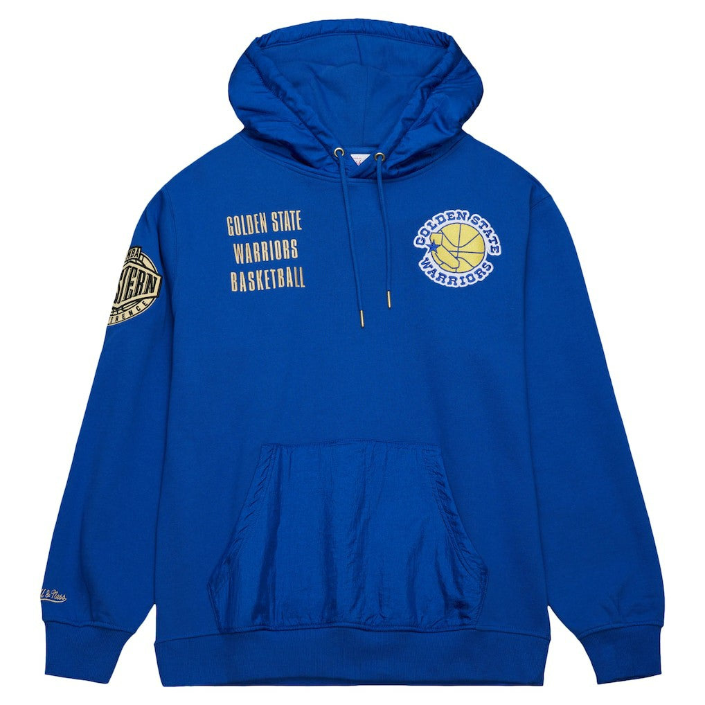 Royal Golden State Warriors Team OG 2.0 Vintage Logo Fleece Pullover Hoodie sale | NBA