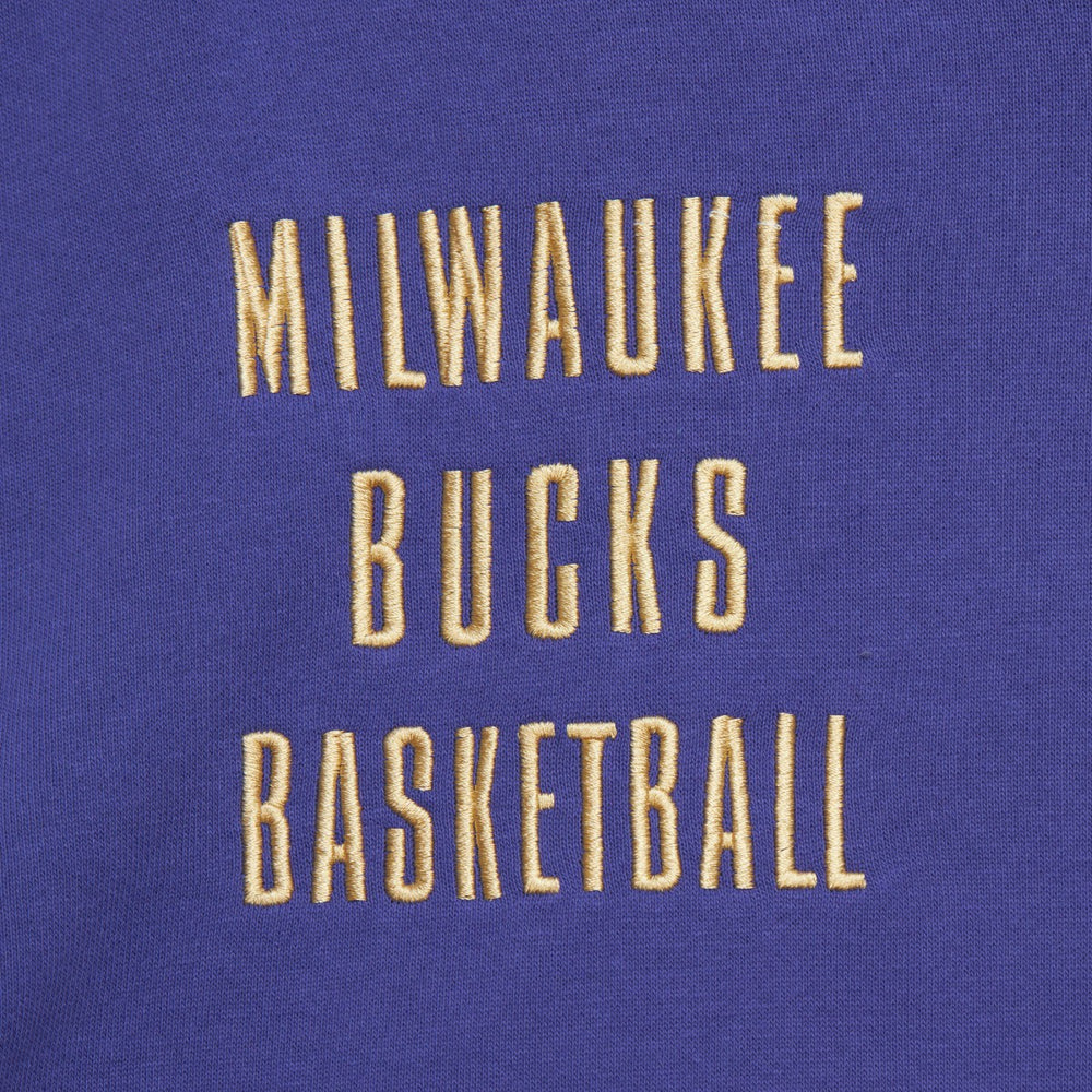 Purple Milwaukee Bucks Team OG 2.0 Vintage Logo Fleece Pullover Hoodie | NBA