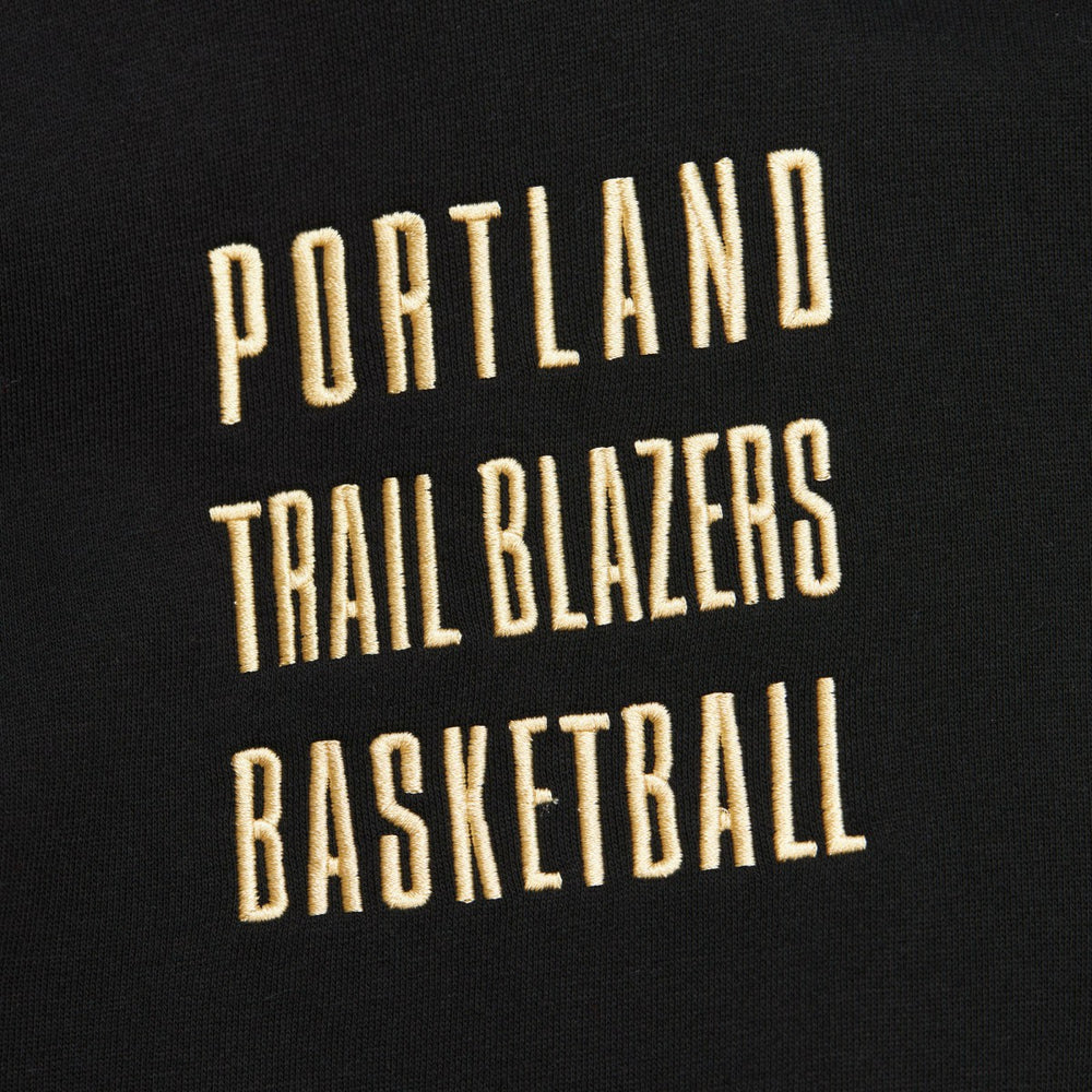 Black Portland Trail Blazers Team OG 2.0 Vintage Logo Fleece Pullover Hoodie | NBA