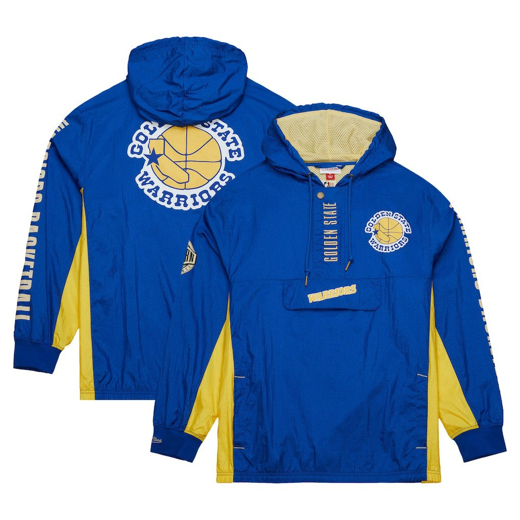 Royal Golden State Warriors Team OG 2.0 Vintage Logo Anorak Windbreaker Quarter-Zip Jacket sale | NBA