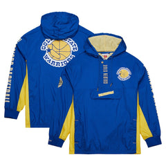 Royal Golden State Warriors Team OG 2.0 Vintage Logo Anorak Windbreaker Quarter-Zip Jacket sale | NBA