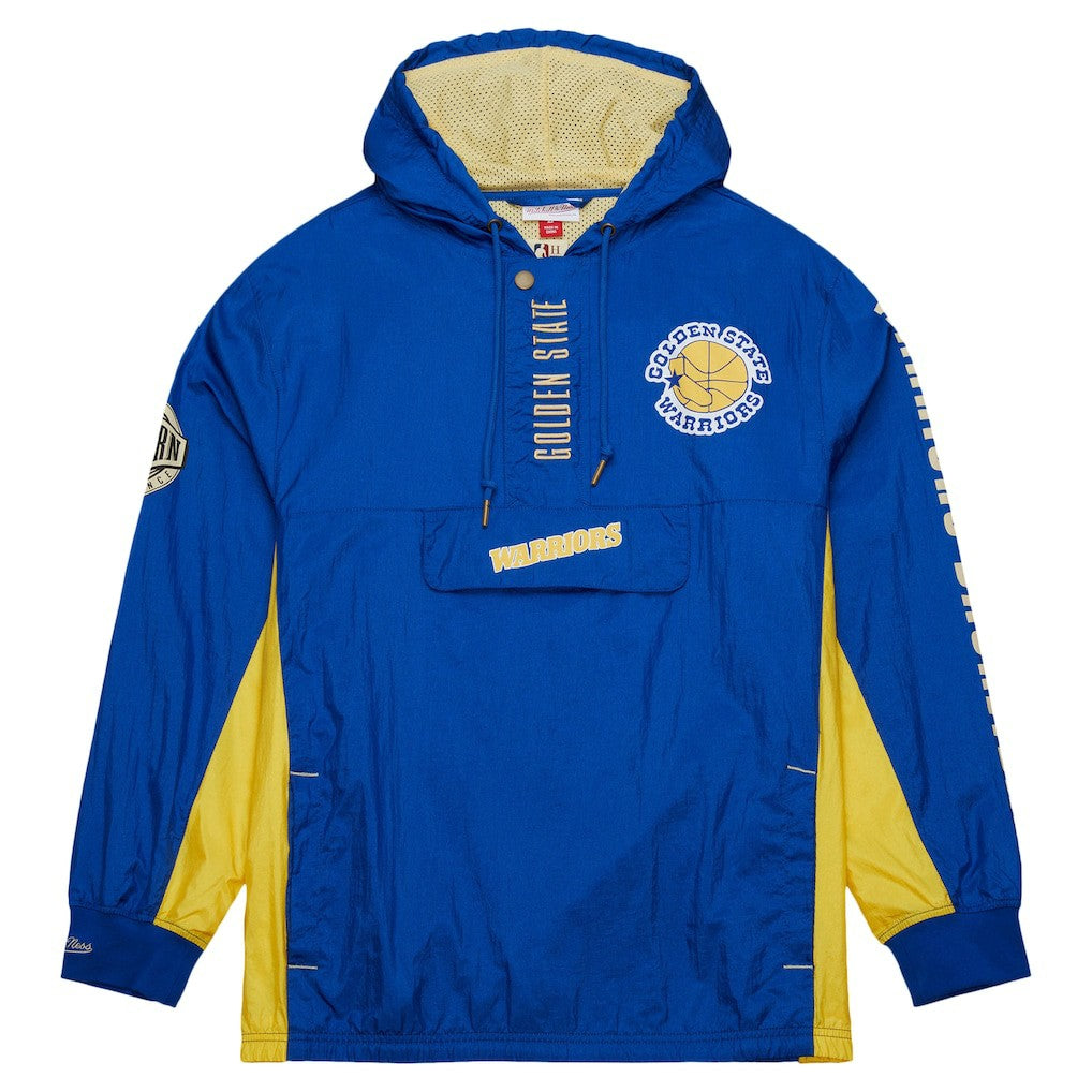 Royal Golden State Warriors Team OG 2.0 Vintage Logo Anorak Windbreaker Quarter-Zip Jacket sale | NBA