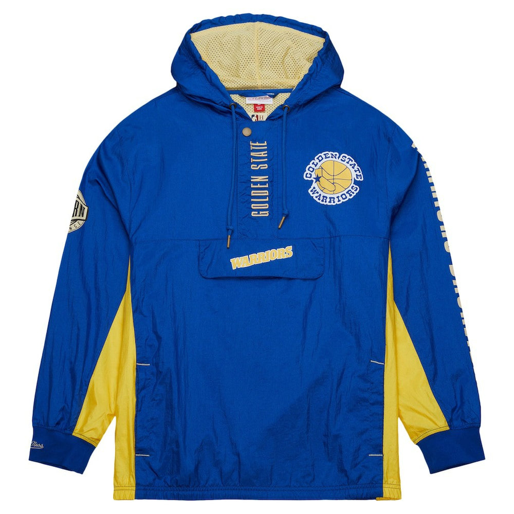 Royal Golden State Warriors Team OG 2.0 Vintage Logo Anorak Windbreaker Quarter-Zip Jacket sale | NBA