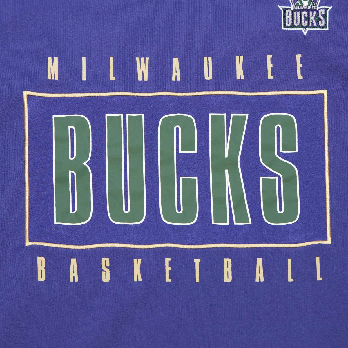 Purple Milwaukee Bucks Hardwood Classics Team OG 2.0 Premium Vintage Logo T-Shirt | NBA