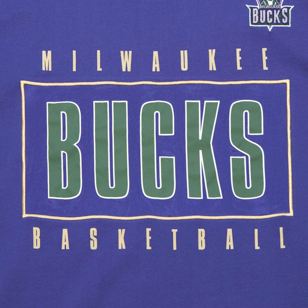 Purple Milwaukee Bucks Hardwood Classics Team OG 2.0 Premium Vintage Logo T-Shirt | NBA