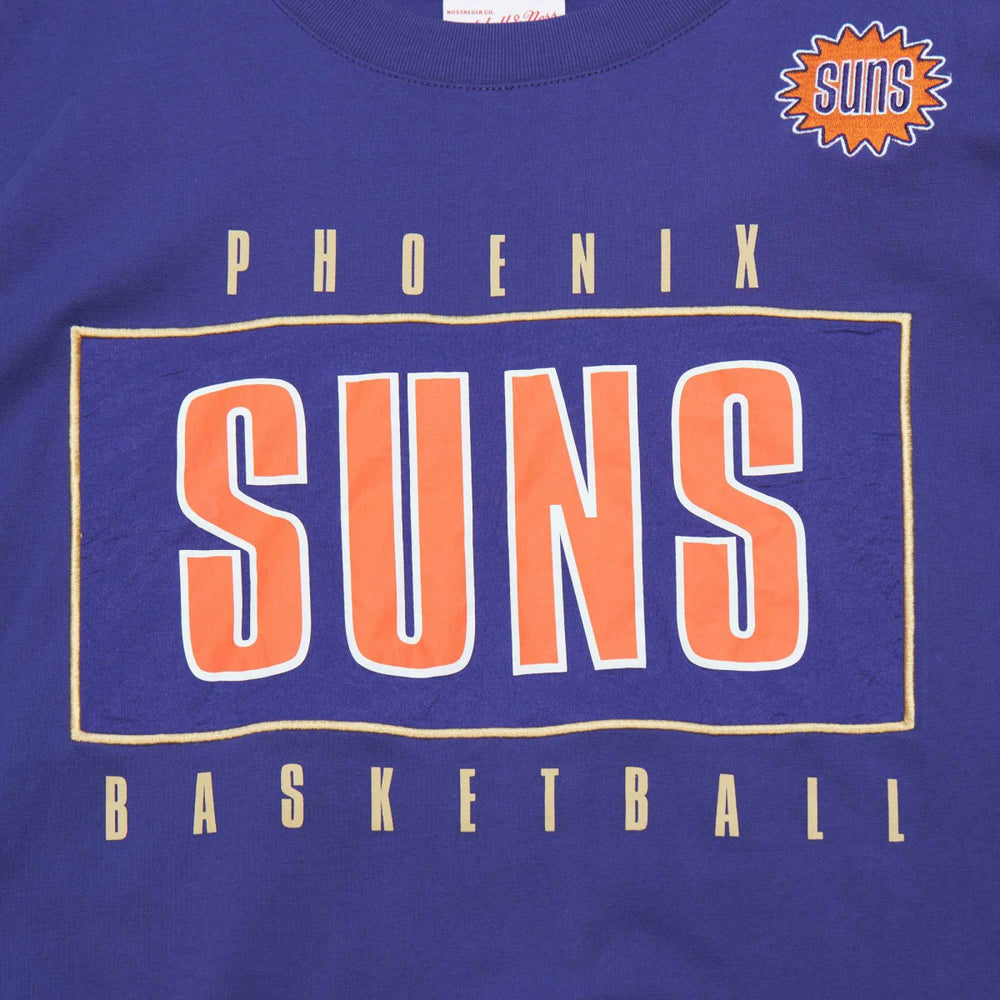 Purple Phoenix Suns Hardwood Classics Team OG 2.0 Premium Vintage Logo T-Shirt | NBA