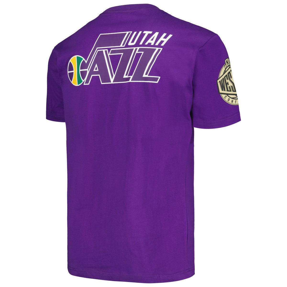 Purple Utah Jazz Hardwood Classics Team OG 2.0 Premium Vintage Logo T-Shirt | NBA