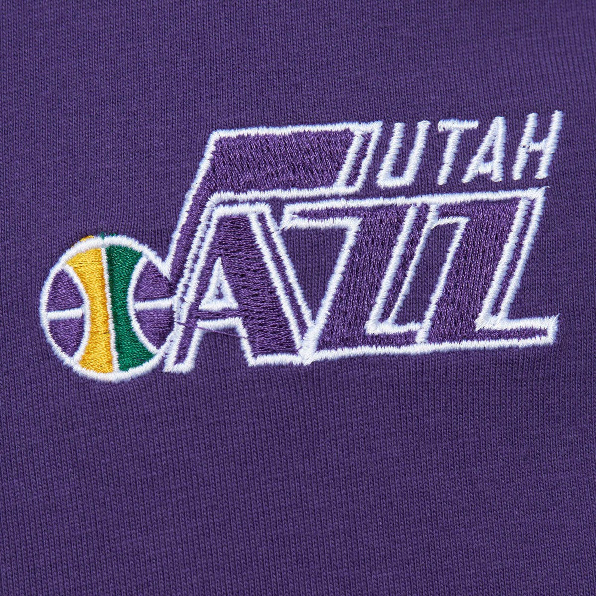 Purple Utah Jazz Hardwood Classics Team OG 2.0 Premium Vintage Logo T-Shirt | NBA