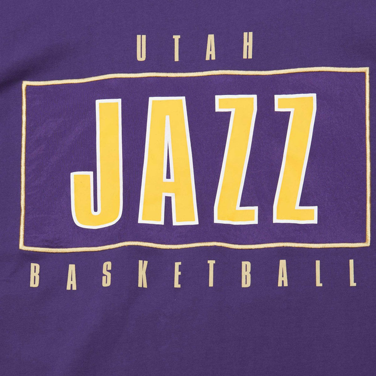 Purple Utah Jazz Hardwood Classics Team OG 2.0 Premium Vintage Logo T-Shirt | NBA
