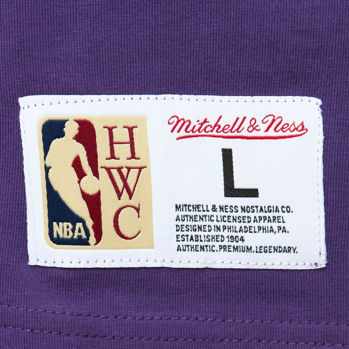 Purple Utah Jazz Hardwood Classics Team OG 2.0 Premium Vintage Logo T-Shirt | NBA