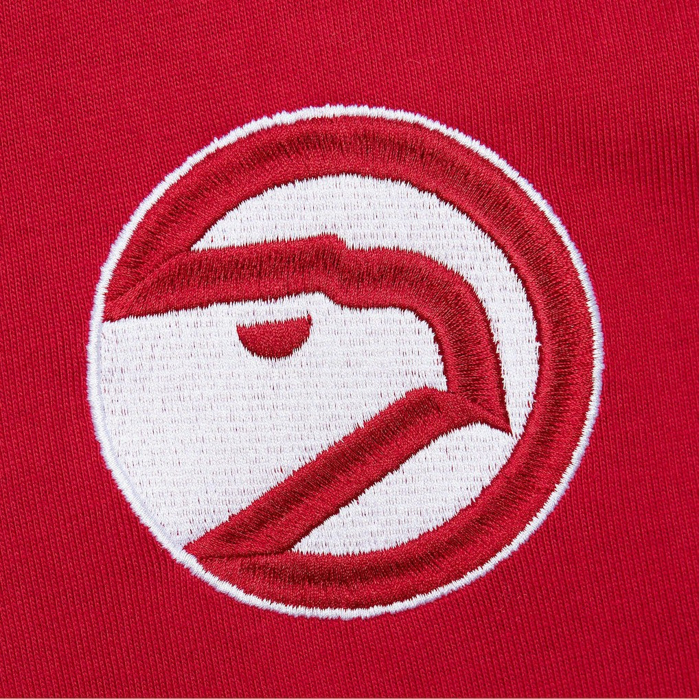 Red Atlanta Hawks Hardwood Classics Team OG 2.0 Premium Vintage Logo T-Shirt | NBA