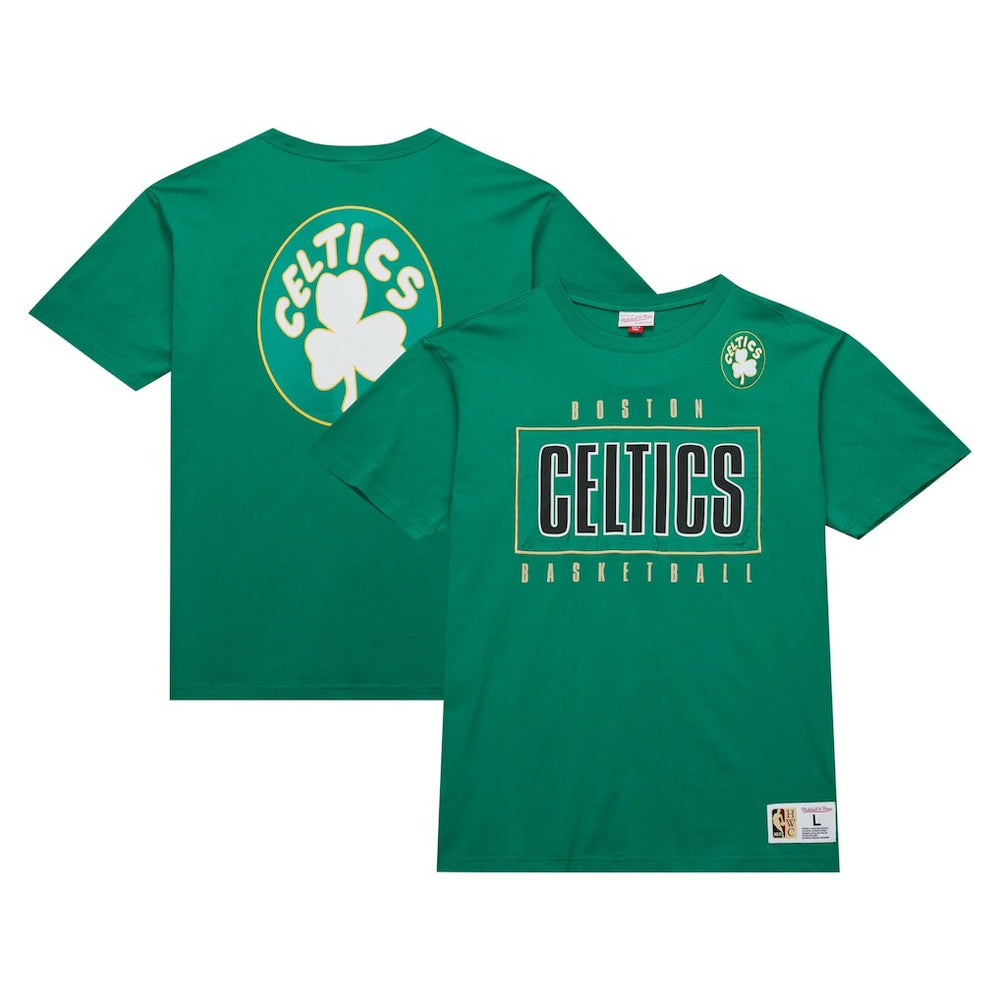Kelly Green Boston Celtics Hardwood Classics Team OG 2.0 Premium Vintage Logo T-Shirt | NBA