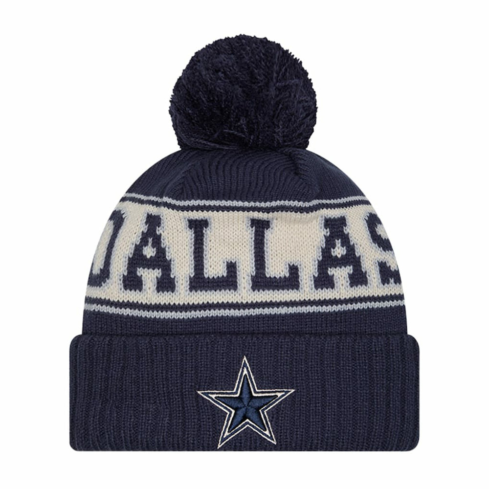 Dallas Cowboys Retro Cuffed Knit Hat with Pom | NFL Discount