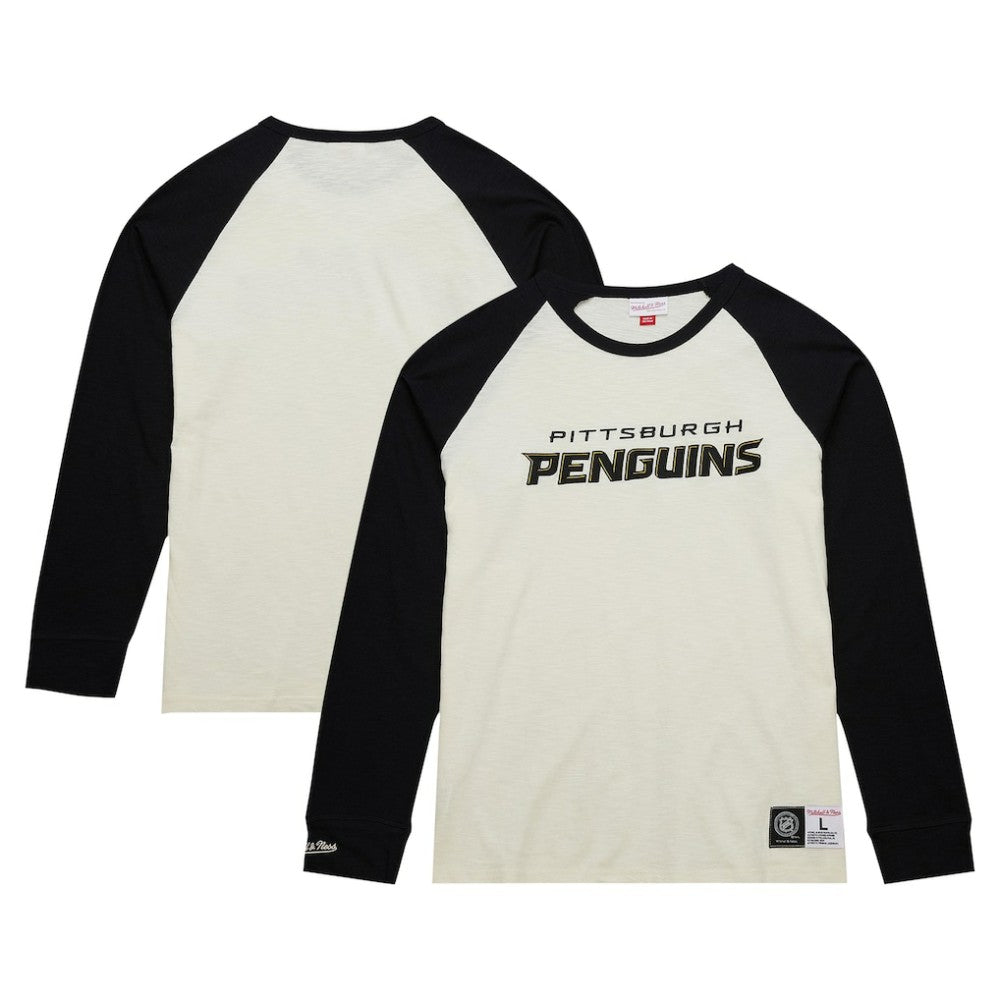 Pittsburgh Penguins Mitchell & Ness Legendary Slub Vintage Raglan Long Sleeve T-Shirt -  NHL T-shirts