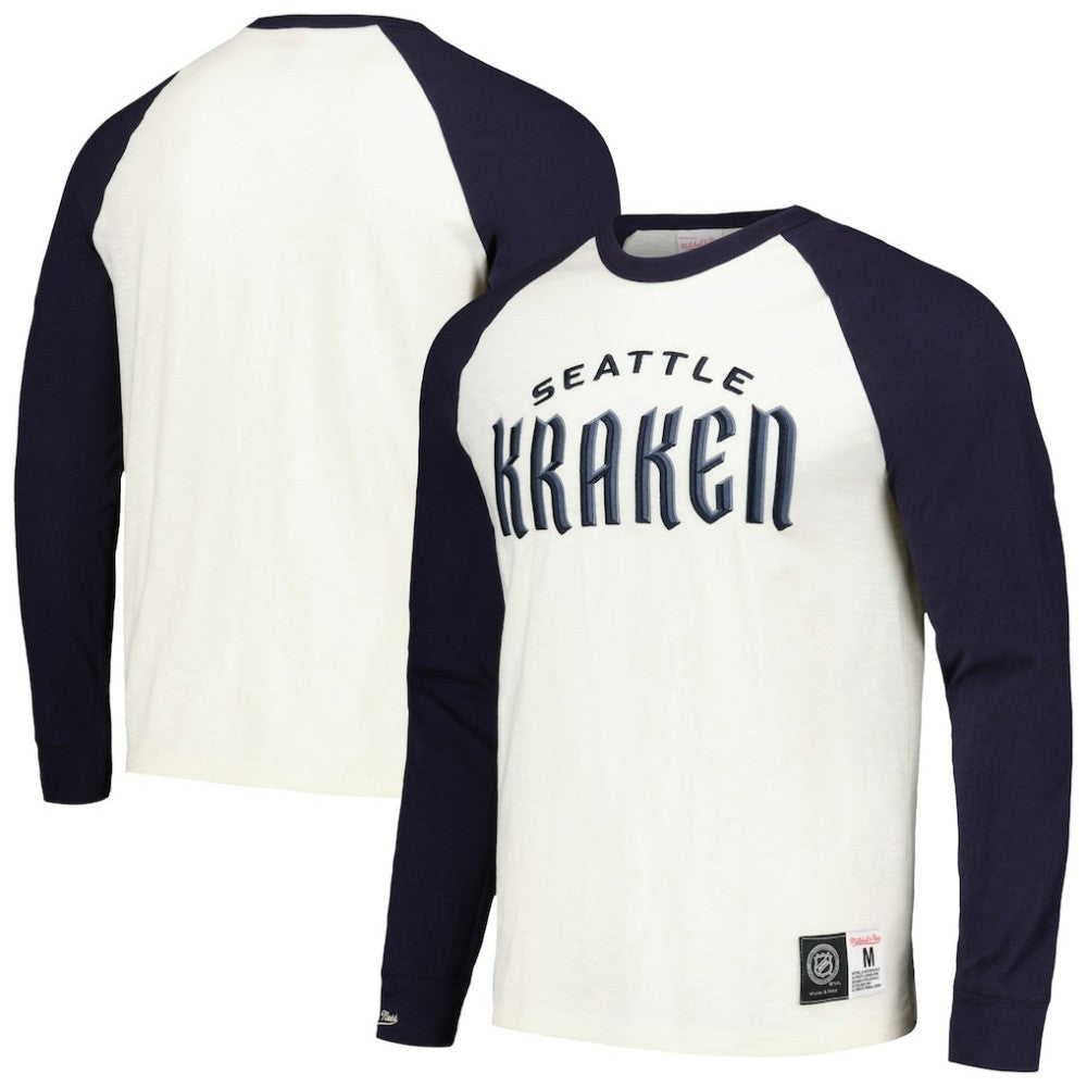 Seattle Kraken Mitchell & Ness Legendary Slub Vintage Raglan Long Sleeve T-Shirt -  NHL T-shirts