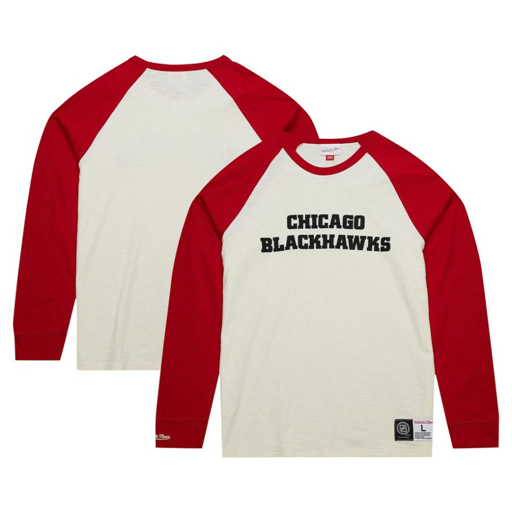 Chicago Blackhawks Mitchell & Ness Legendary Slub Vintage Raglan Long Sleeve T-Shirt -  NHL T-shirts