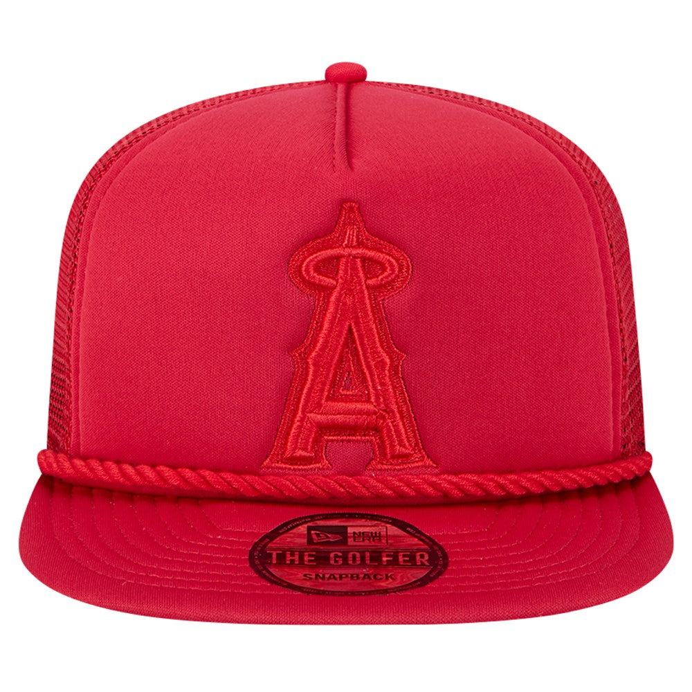 Los Angeles Angels New Era Tone Foam Meshback Golfer Snapback Hat - MLB Hats