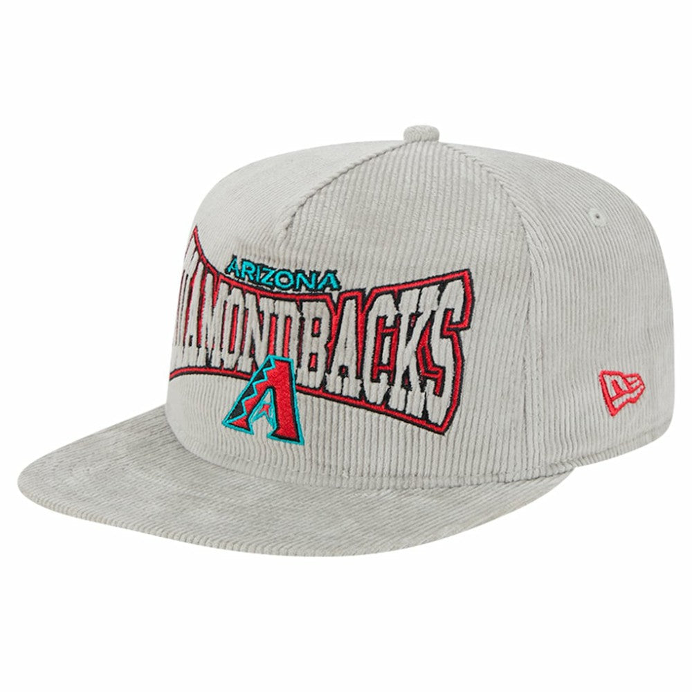 New Era Arizona Diamondbacks Gray Corduroy Golfer Snapback Hat - MLB Hats