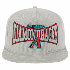 New Era Arizona Diamondbacks Gray Corduroy Golfer Snapback Hat - MLB Hats
