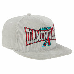 New Era Arizona Diamondbacks Gray Corduroy Golfer Snapback Hat - MLB Hats