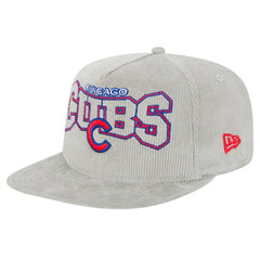 New Era Chicago Cubs Gray Corduroy Golfer Snapback Hat - MLB Hats