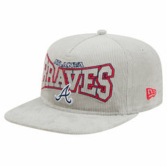 New Era Atlanta Braves Gray Corduroy Golfer Snapback Hat - MLB Hats