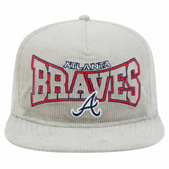 New Era Atlanta Braves Gray Corduroy Golfer Snapback Hat - MLB Hats