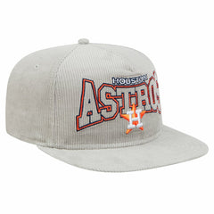 New Era Houston Astros Gray Corduroy Golfer Snapback Hat - MLB Hats