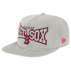New Era Boston Red Sox Gray Corduroy Golfer Snapback Hat - MLB Hats