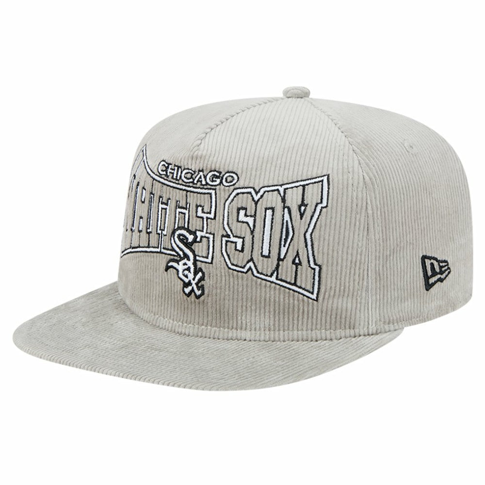 New Era Chicago White Sox Gray Corduroy Golfer Snapback Hat - MLB Hats