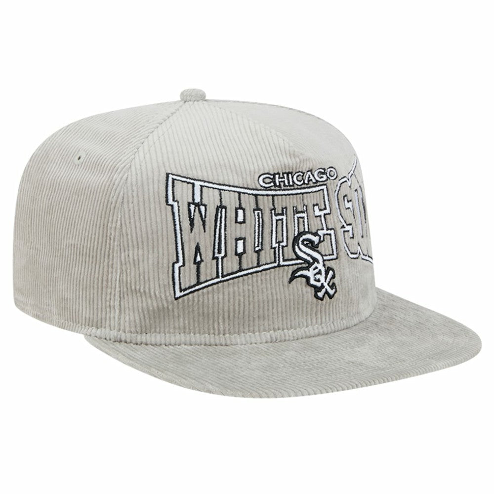 New Era Chicago White Sox Gray Corduroy Golfer Snapback Hat - MLB Hats