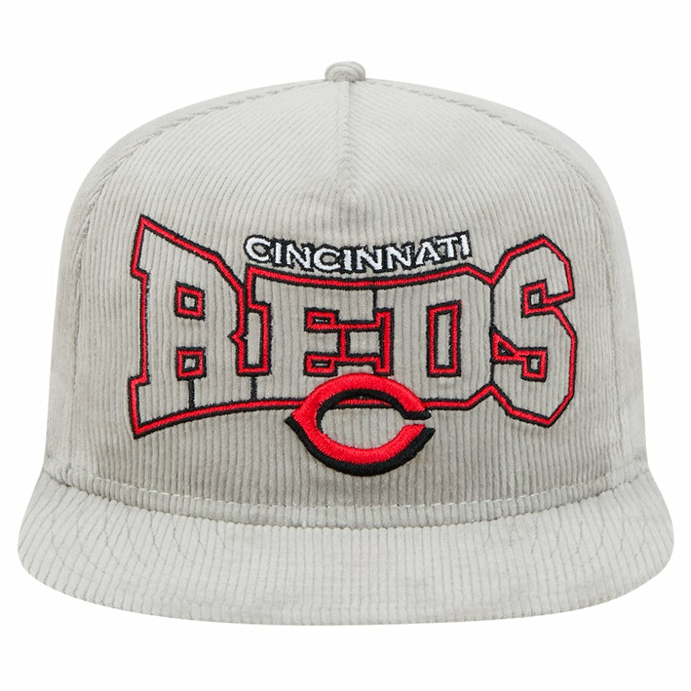 New Era Cincinnati Reds Gray Corduroy Golfer Snapback Hat - MLB Hats
