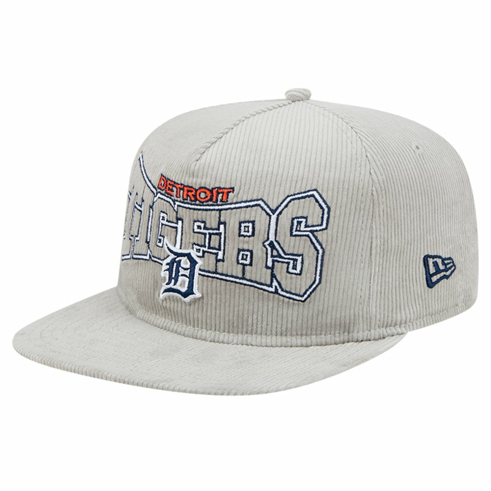 New Era Detroit Tigers Gray Corduroy Golfer Snapback Hat - MLB Hats