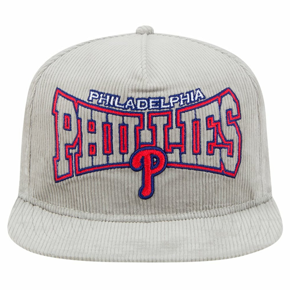 New Era Philadelphia Phillies Gray Corduroy Golfer Snapback Hat - MLB Hats